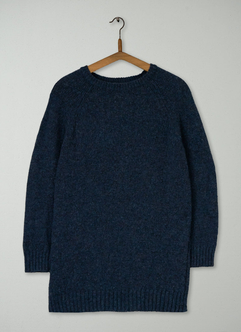 Reworn Merino Pullover Size S (501) | Denim Blue