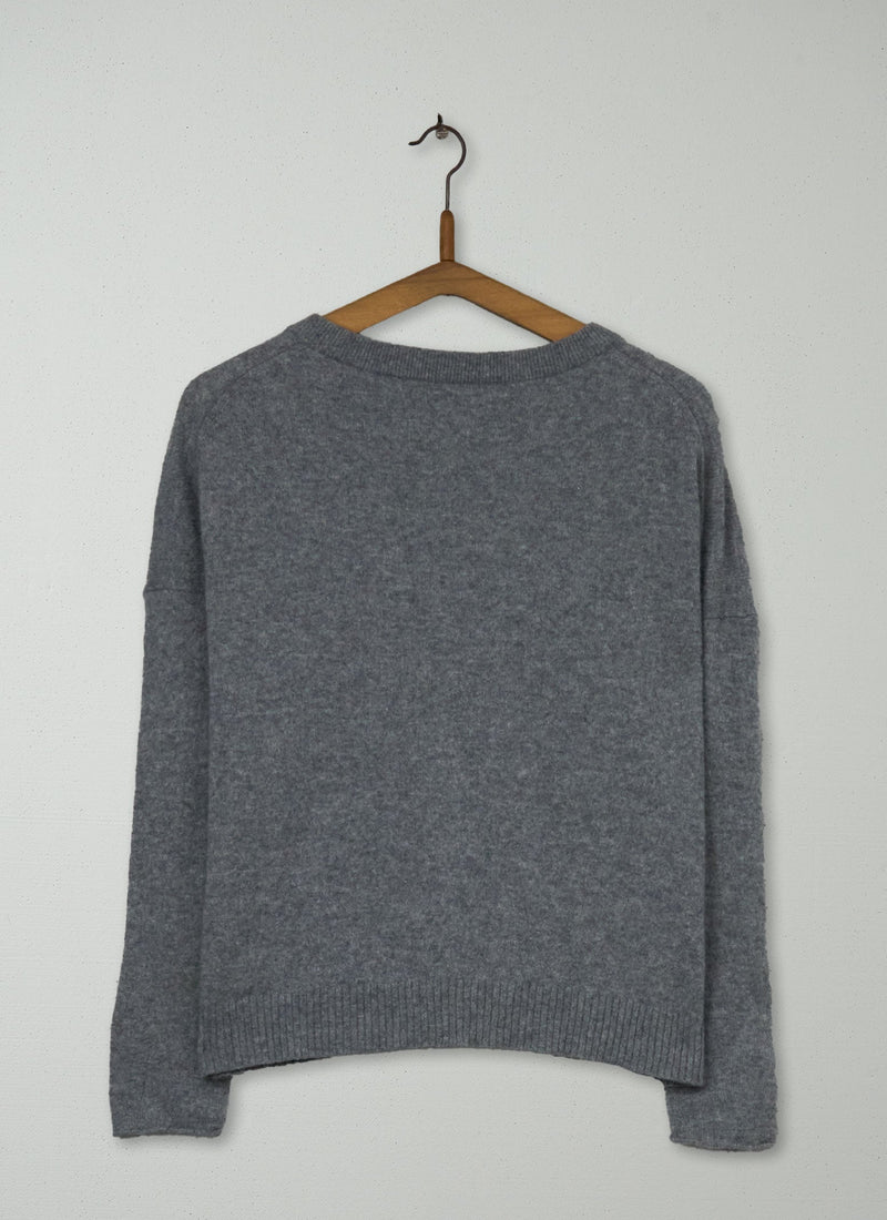 Reworn Wool Cashmere Sweater Size S (366) | Charcoal