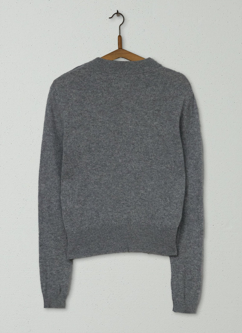 Reworn Wool Cashmere Sweater Size M (506) | Grey