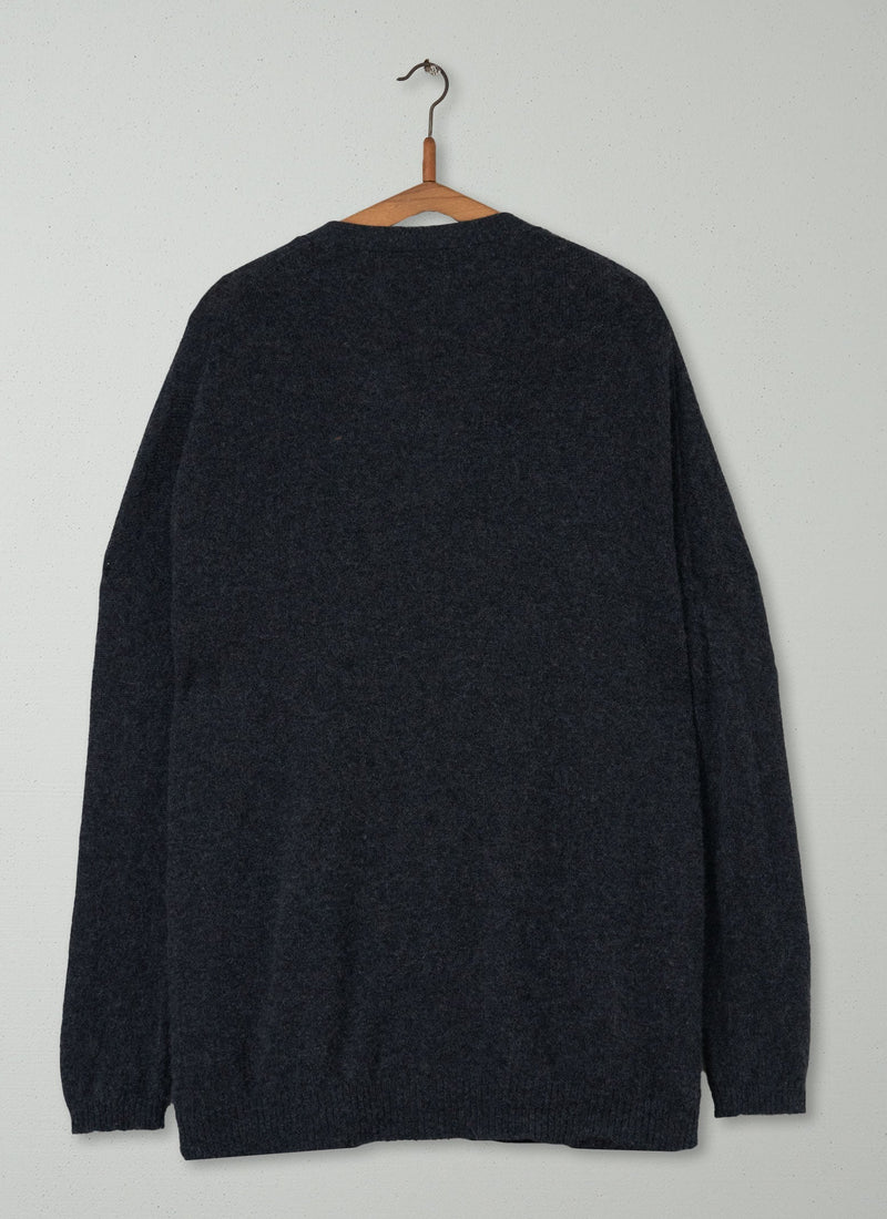 Reworn Wool Cashmere Cardigan Size L (172) | Grey