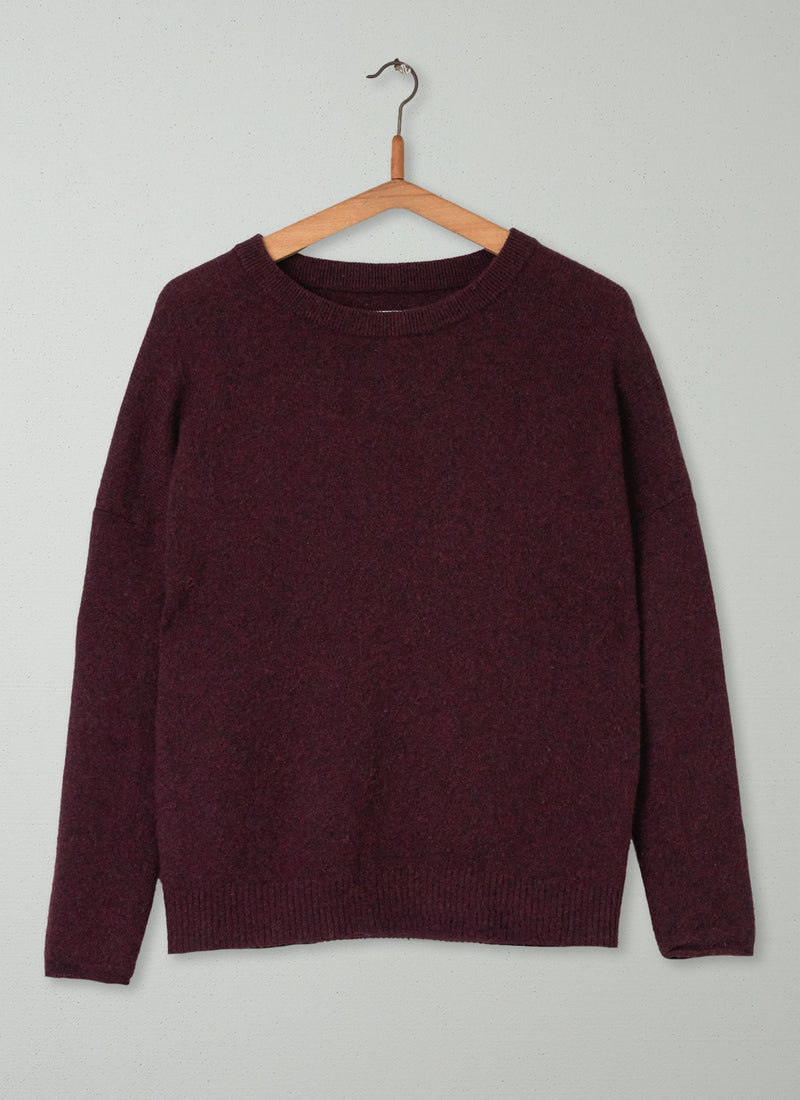 Reworn Cashmere Wool Sweater Size S (178) | Plum