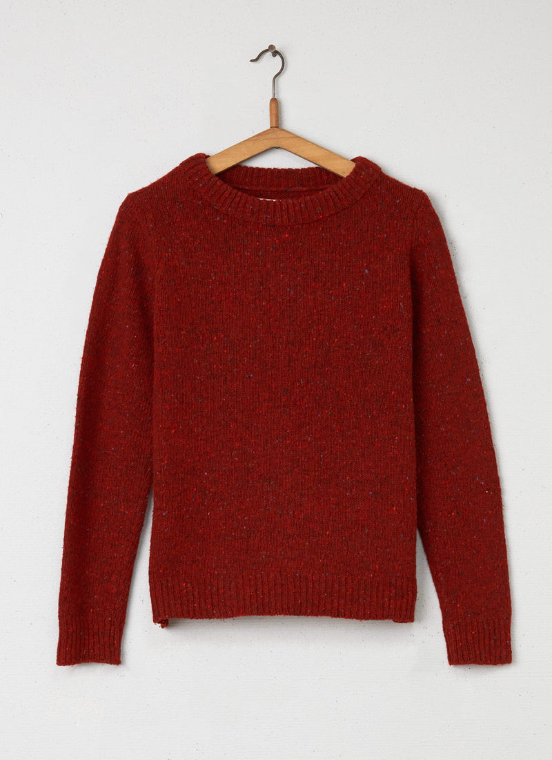 Reworn Donegal Sweater Size S (023) | Berry