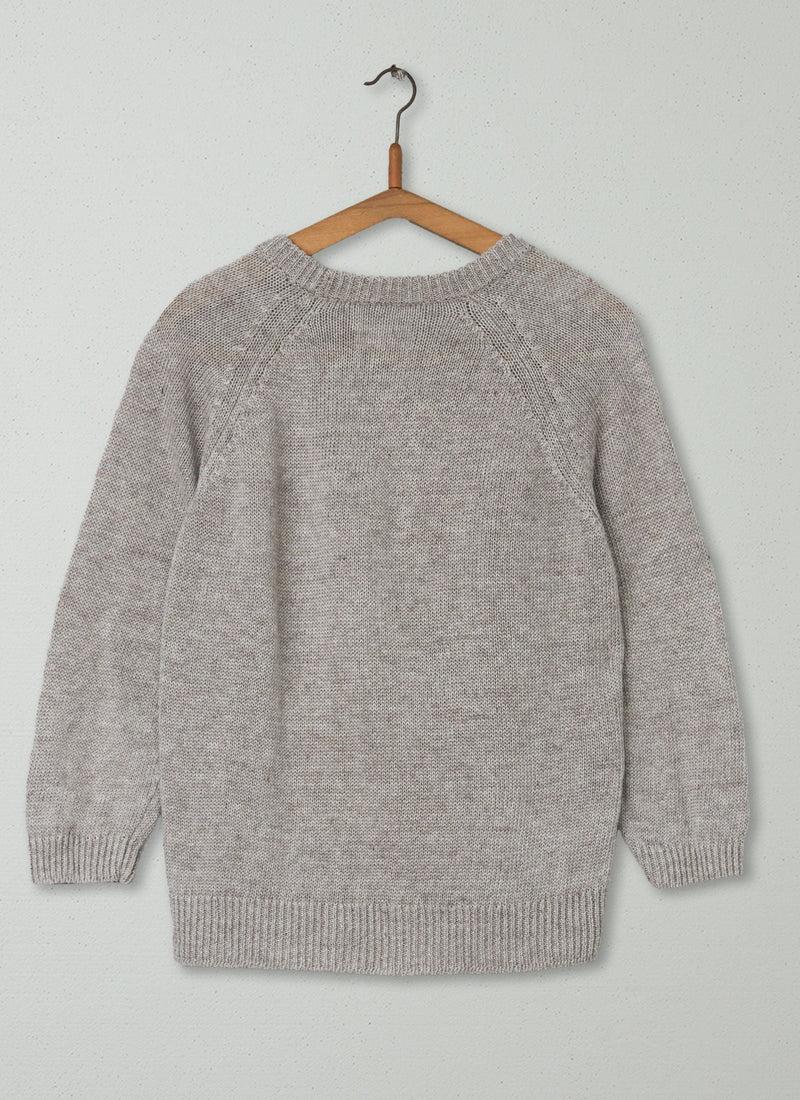 Reworn Linen Knit Sweater Size M (168) | Oatmeal