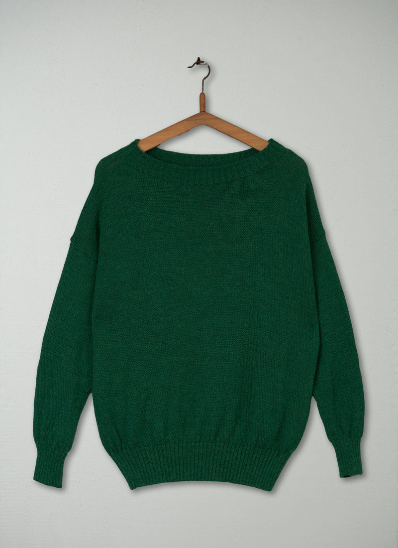 Reworn Alpaca Wool Sweater Size M (136) | Emerald