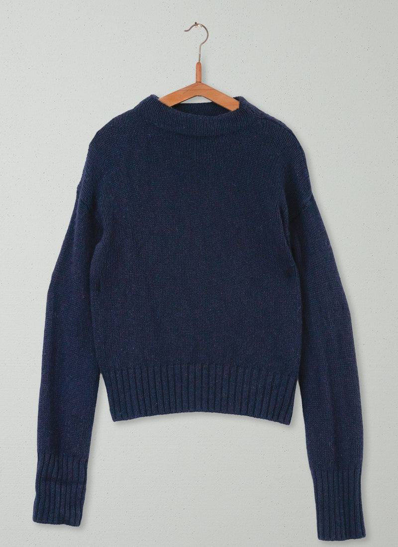 Reworn Merino Easy Sweater Size XS (176) | Navy