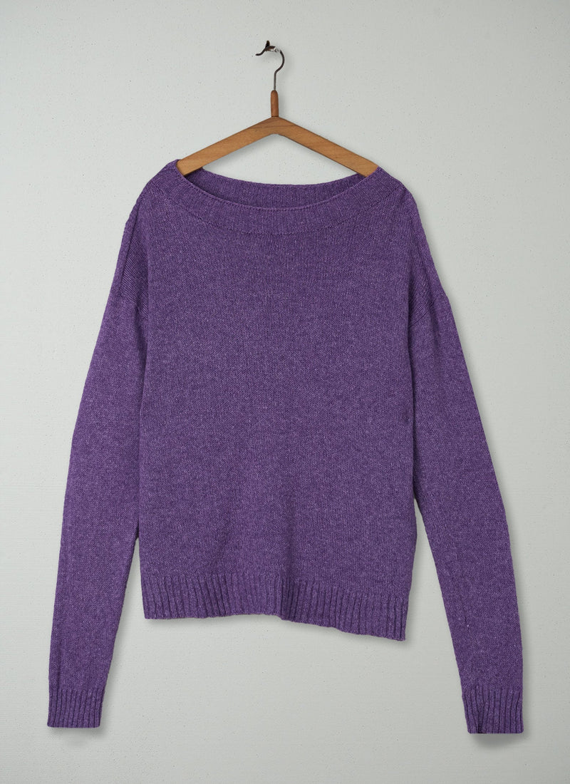 Reworn Lambswool Cotton Sweater Size L (132) | Lilac