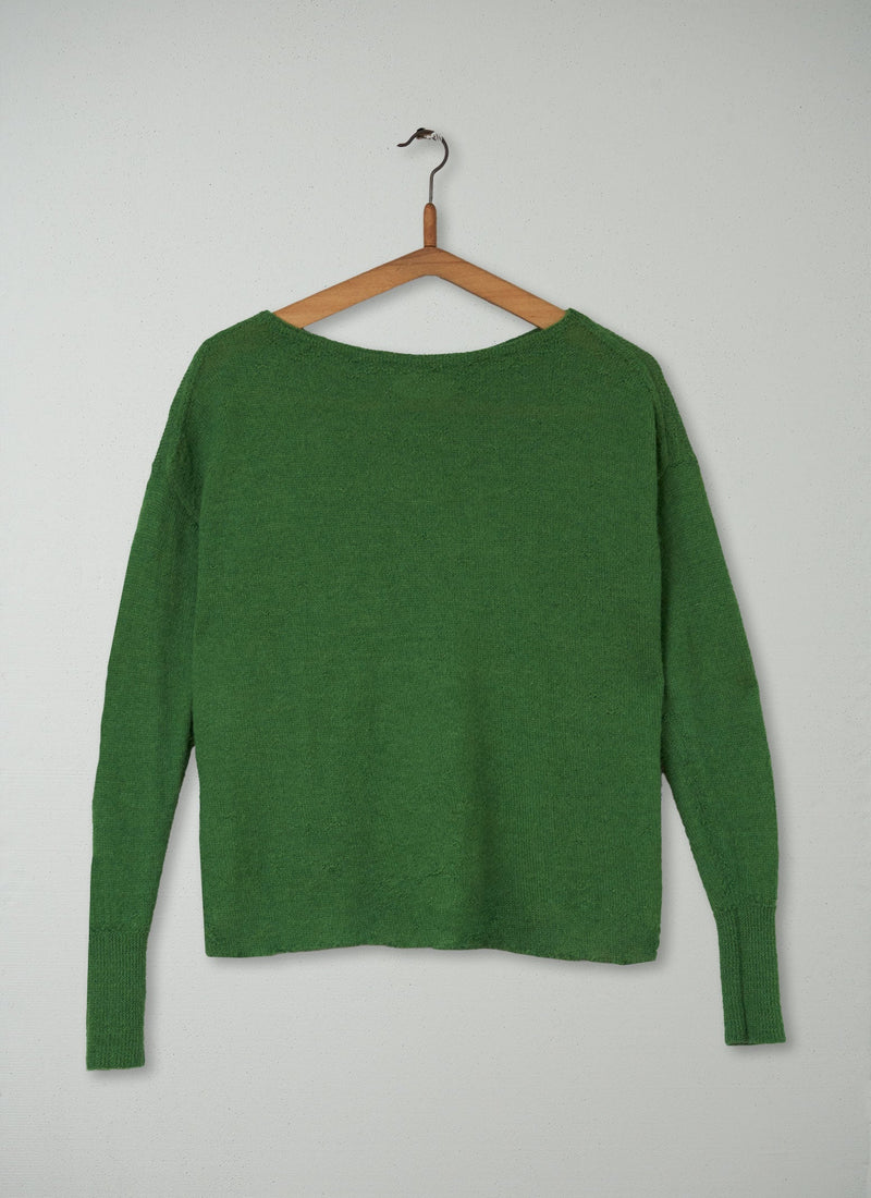 Reworn Alpaca Square Cut Sweater Size S (131) | Artichoke