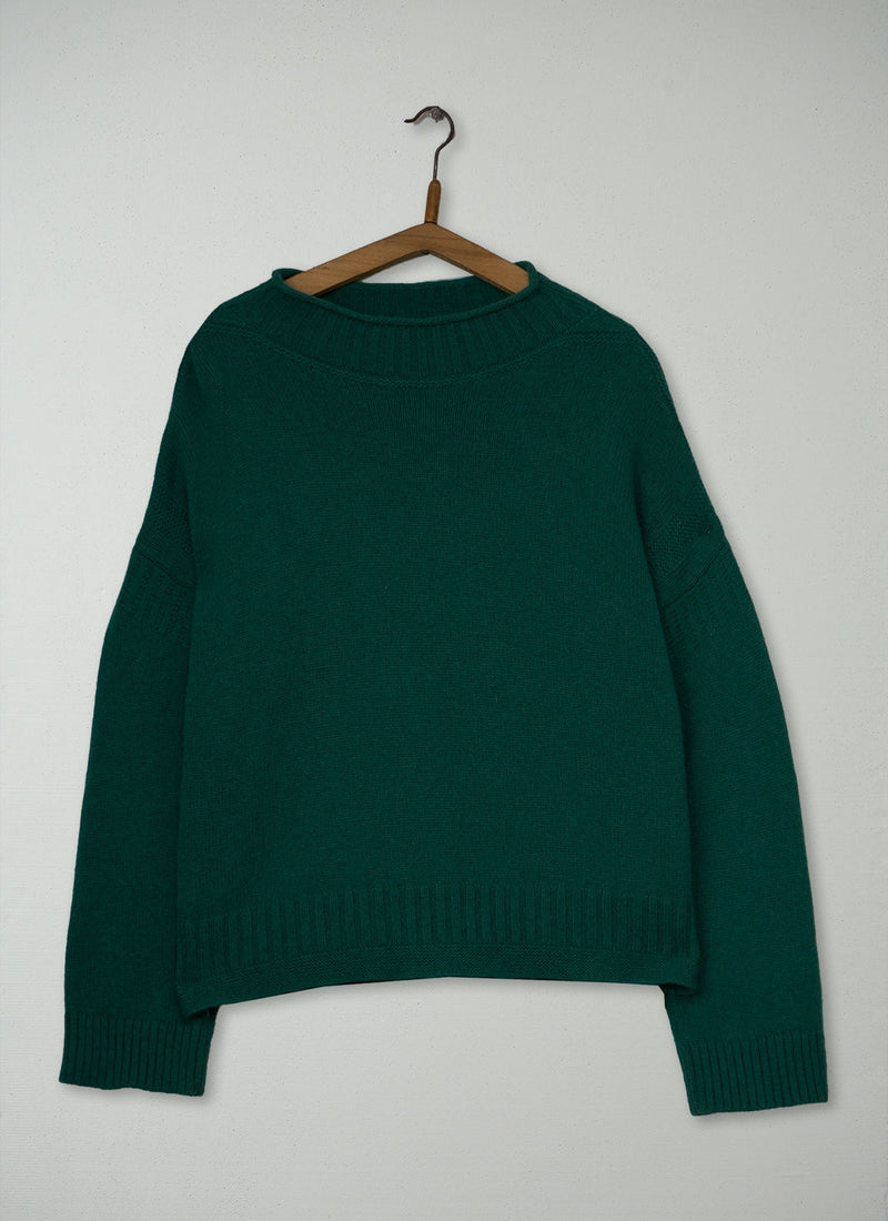 Reworn Mariner Wool Cotton Sweater Size M (720) | Green