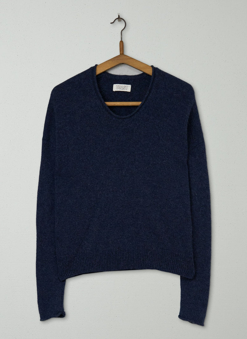 Reworn Wool Cashmere Sweater Size S (379) | Midnight