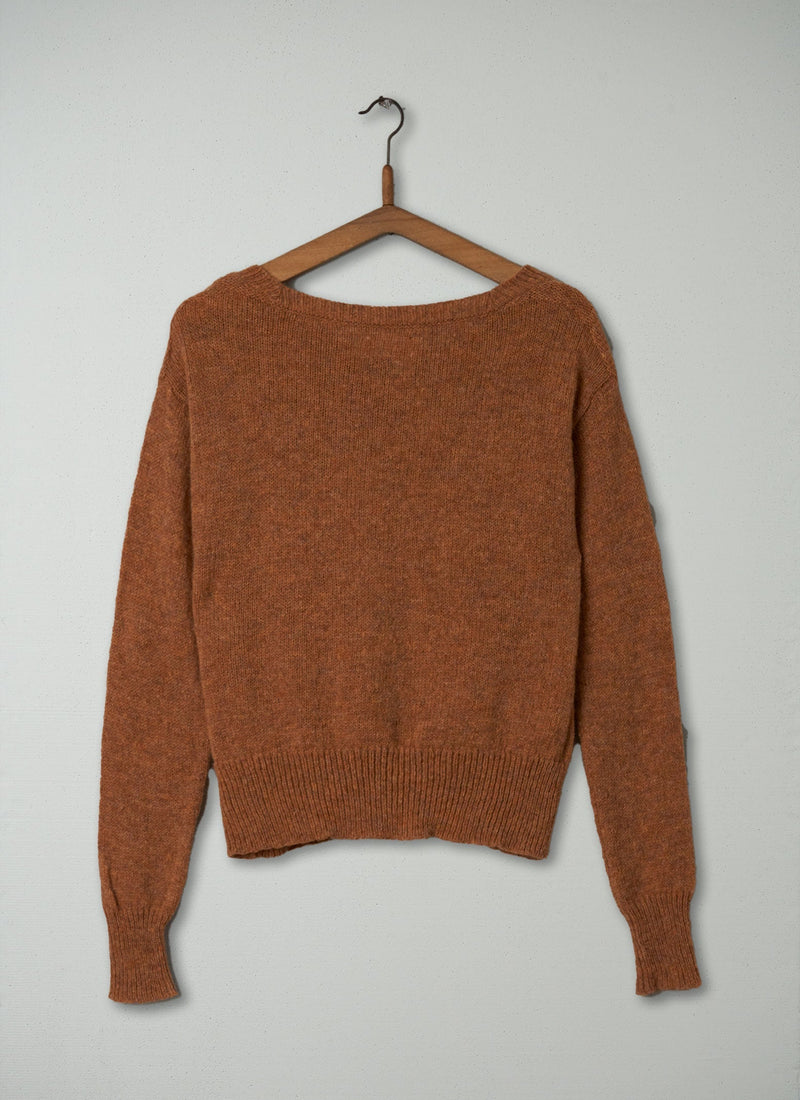 Reworn Lambswool V Neck Sweater Size S (163) | Bokhara