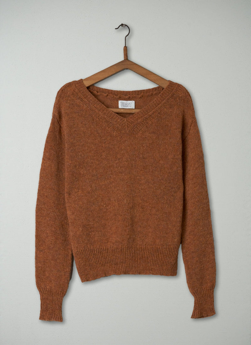 Reworn Lambswool V Neck Sweater Size S (163) | Bokhara