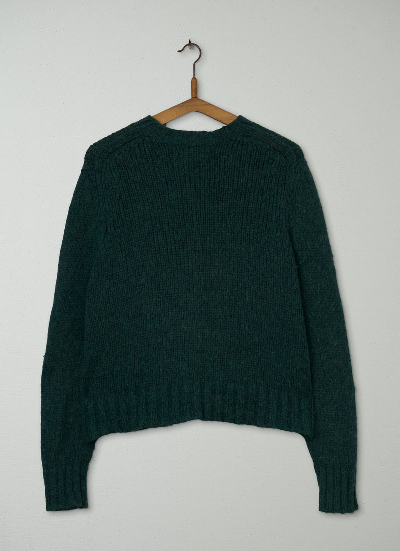 Reworn Lofty Alpaca Cardigan Size L (376) | Green