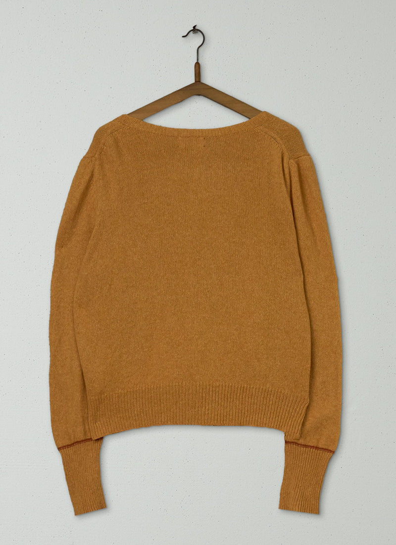 Reworn Wool Cotton Boxy Cardigan Size XL (355) | Melon