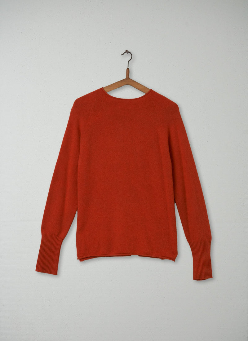 Reworn Wool Cashmere Sweater Size S (041) | Pumpkin