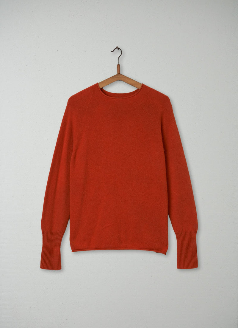 Reworn Wool Cashmere Sweater Size S (041) | Pumpkin
