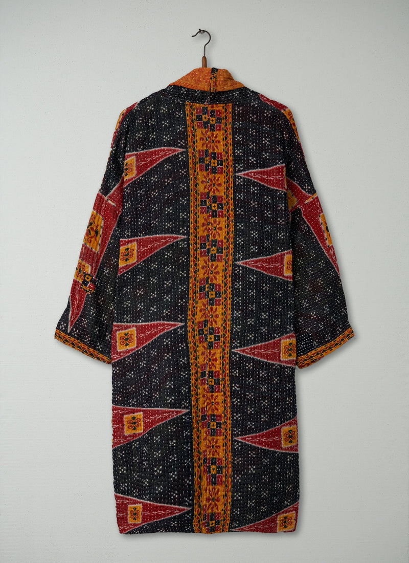 Reworn Kantha Gown Size M (013) | Multi