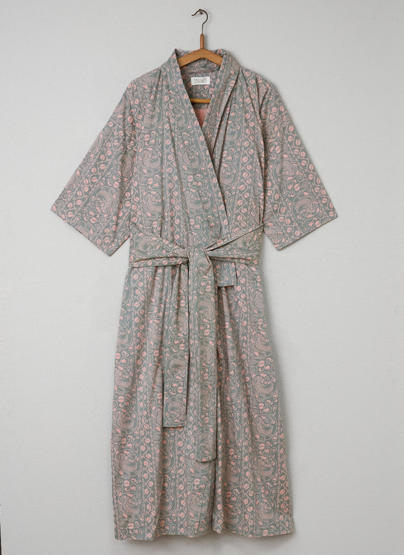 Reworn Cotton Gown Size S (003) | Sage