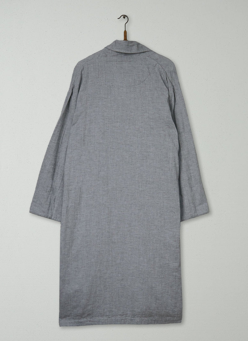 Reworn Face Cotton Gown Size L (070) | Grey
