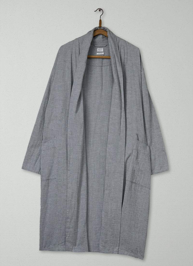 Reworn Face Cotton Gown Size L (070) | Grey