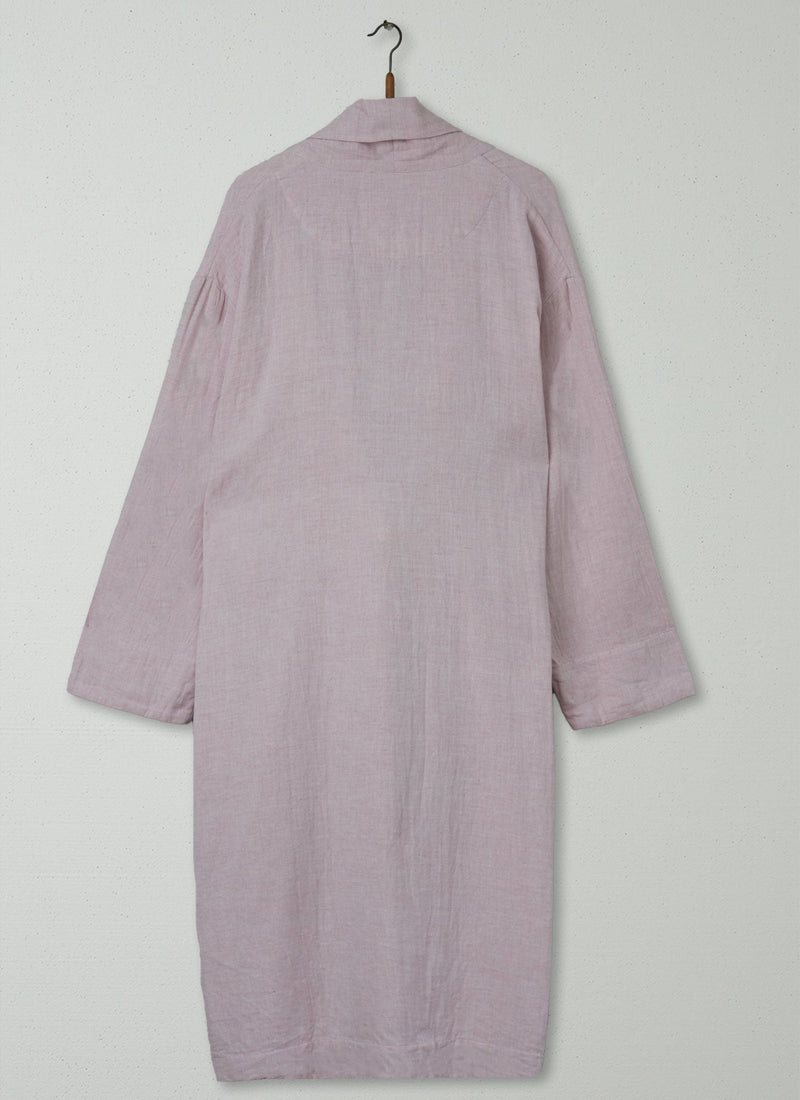 Reworn Face Cotton Gown Size XL (043) | Pinky Taupe