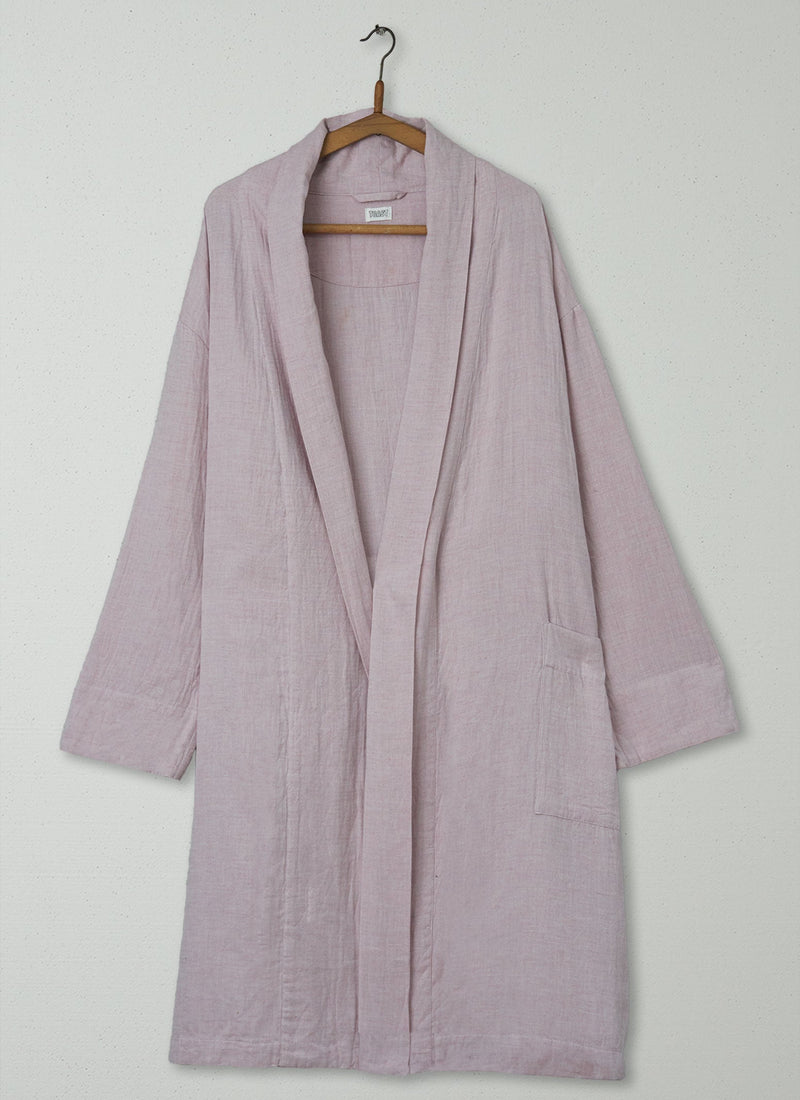 Reworn Face Cotton Gown Size XL (043) | Pinky Taupe
