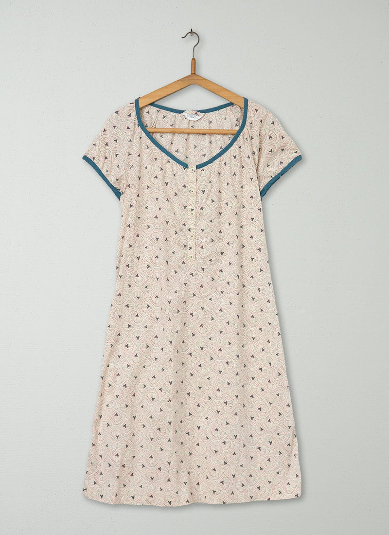 Reworn Kantha Print Nightie Size 12 (134) | Multi