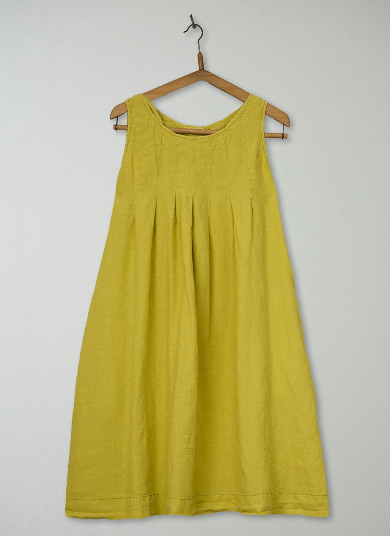 Reworn Washed Linen Nightie Size 12 (270) | Lemon