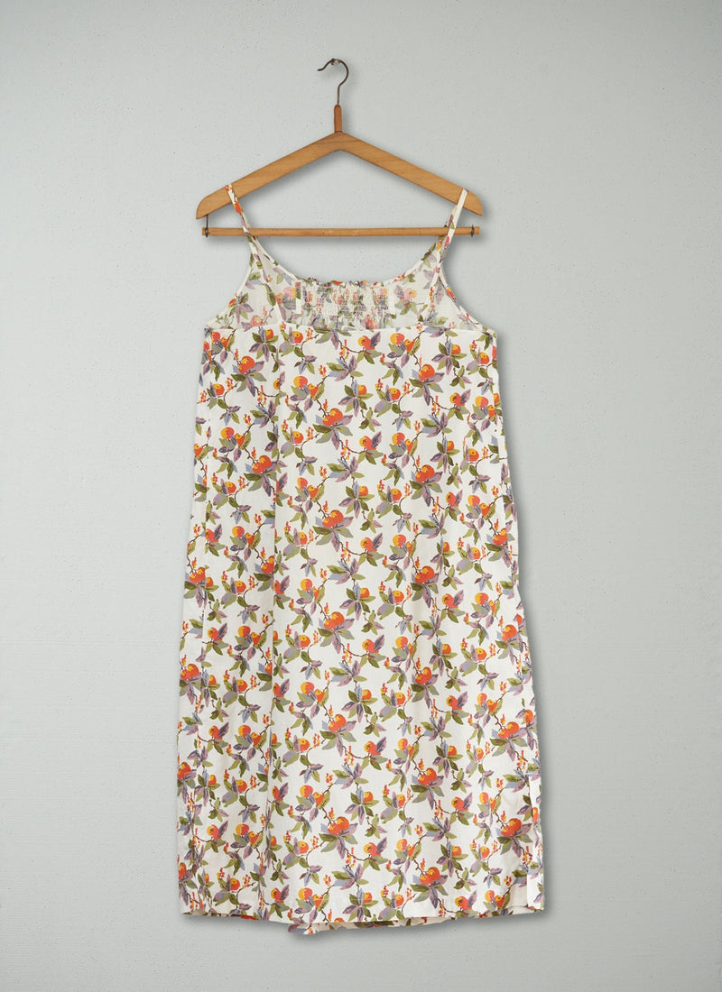Reworn Block Print Nightie Size S (036) | Multi