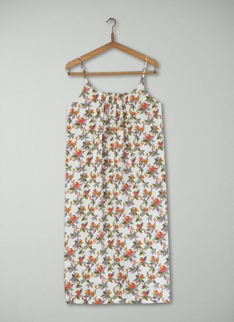 Reworn Block Print Nightie Size S (036) | Multi