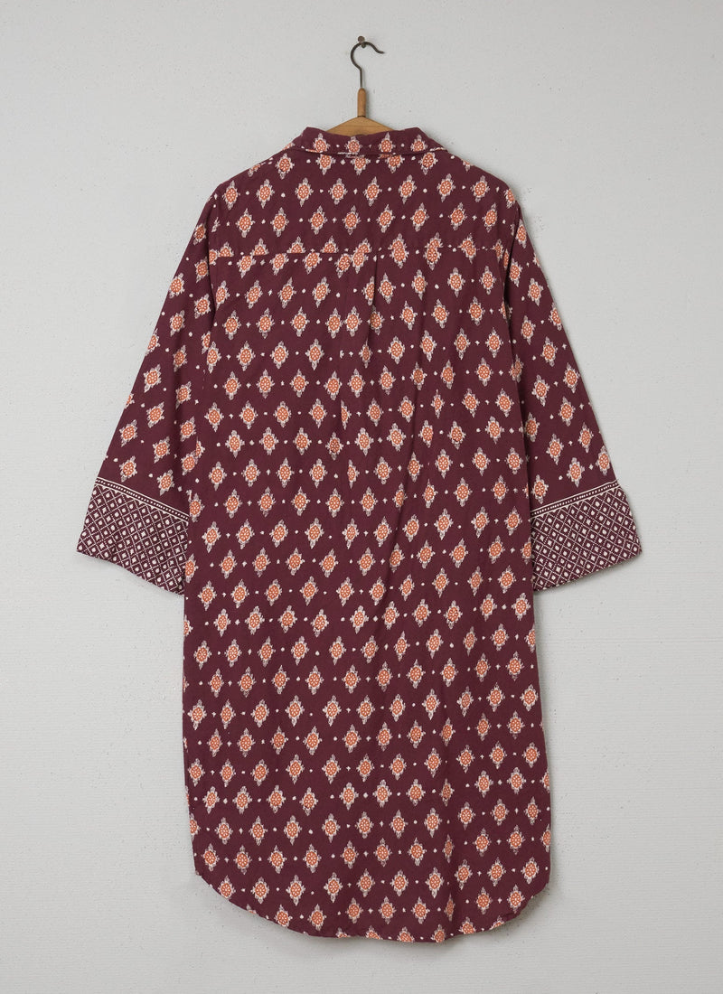 Reworn Brushed Cotton Night Shirt Size L (001) | Port