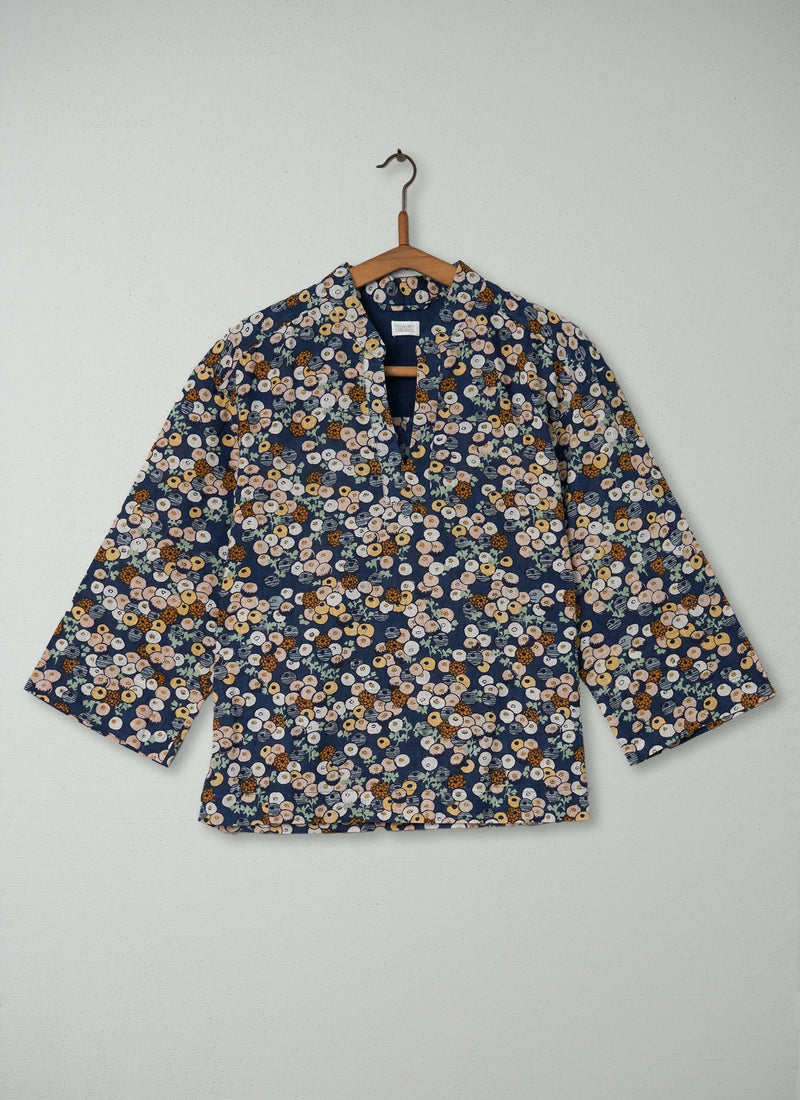 Reworn Kisawa Print PJ Top Size XS (019) | Multi