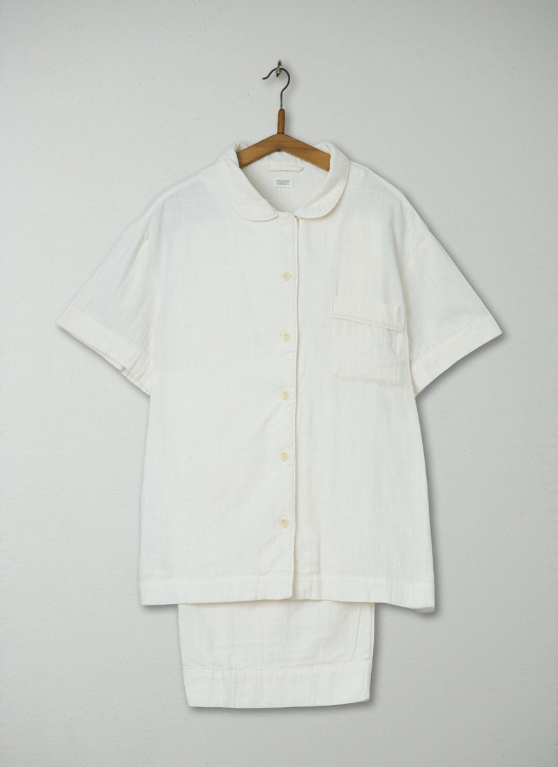 Reworn Faced Pyjamas Size M (130) | White