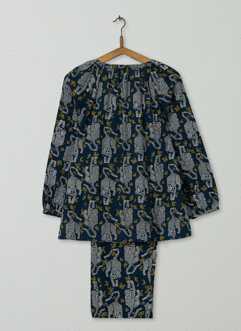 Reworn Tora Print Pyjamas Size L (139) | Oil