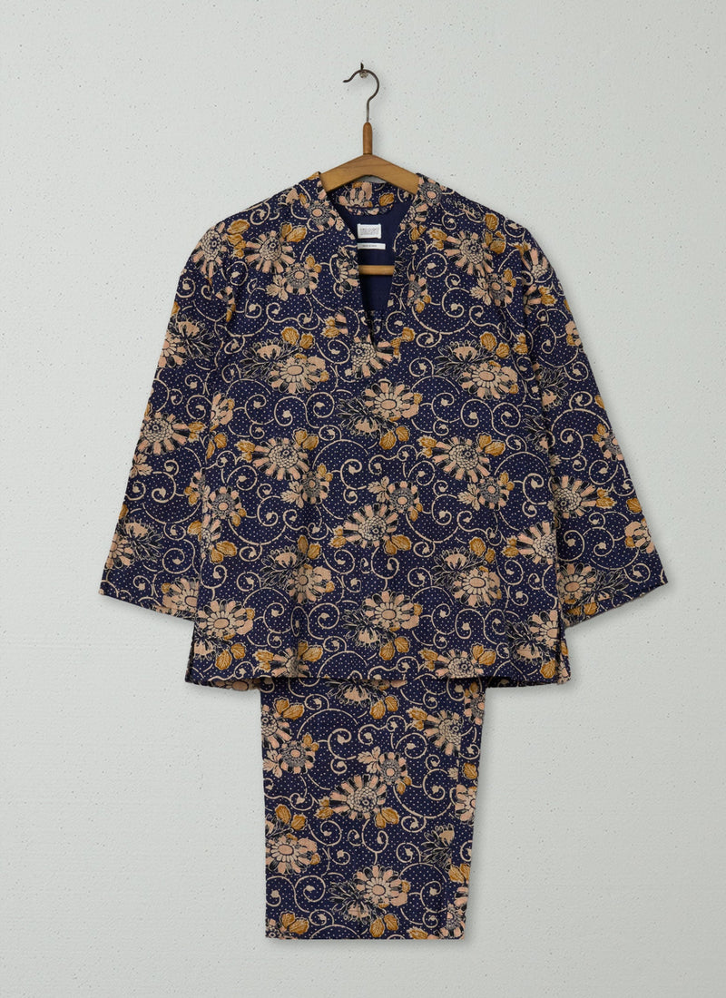 Reworn Floral Cotton Pyjamas Size XS (127) | Multi