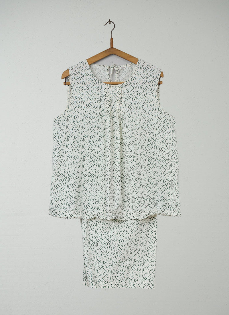 Reworn Dot Print Pyjamas Size L (146) | Multi