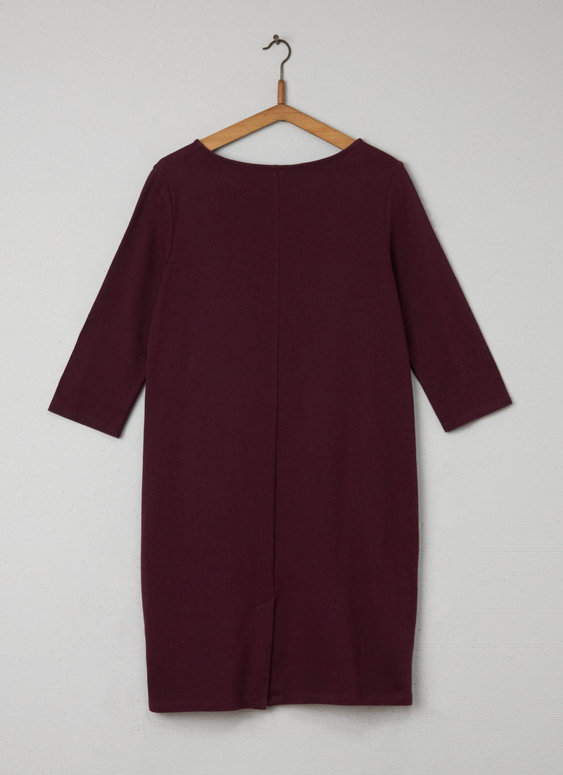Reworn Jersey Lounge Dress Size 10 (052) | Aubergine