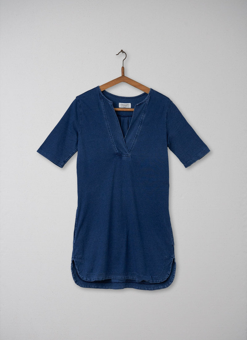 Reworn Washed Indigo Tunic Size 8 (116) | Indigo