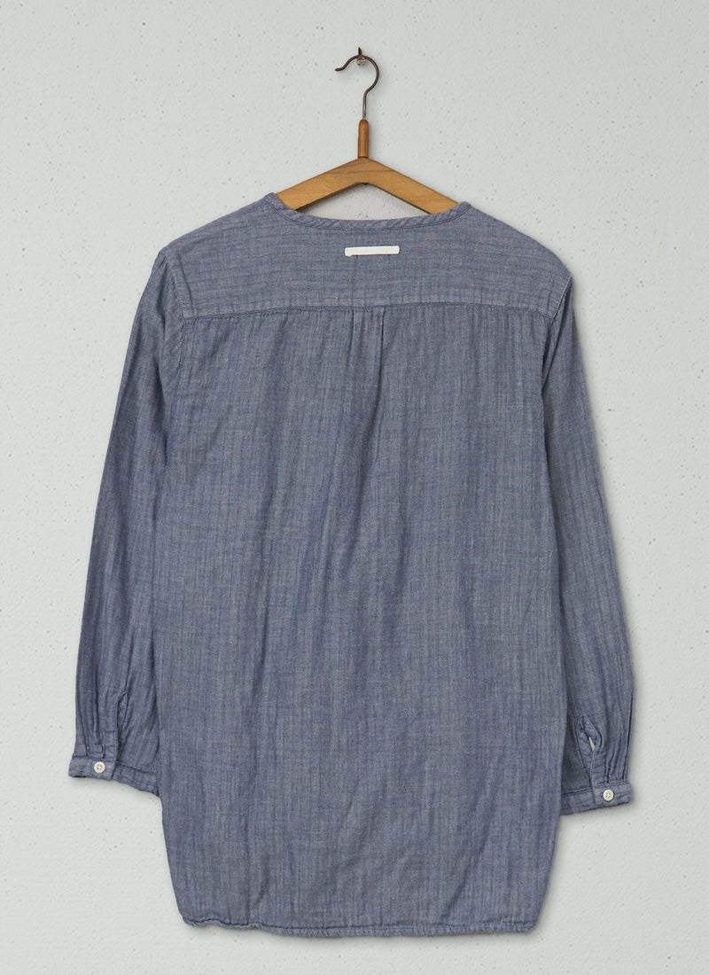 Reworn Faced Cotton Shirt Size M (677) | Blue
