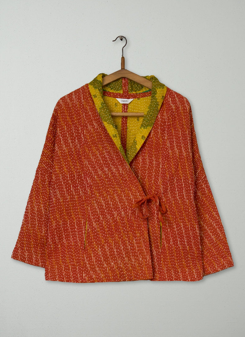 Reworn Kantha Gown Size L (058) | Multi