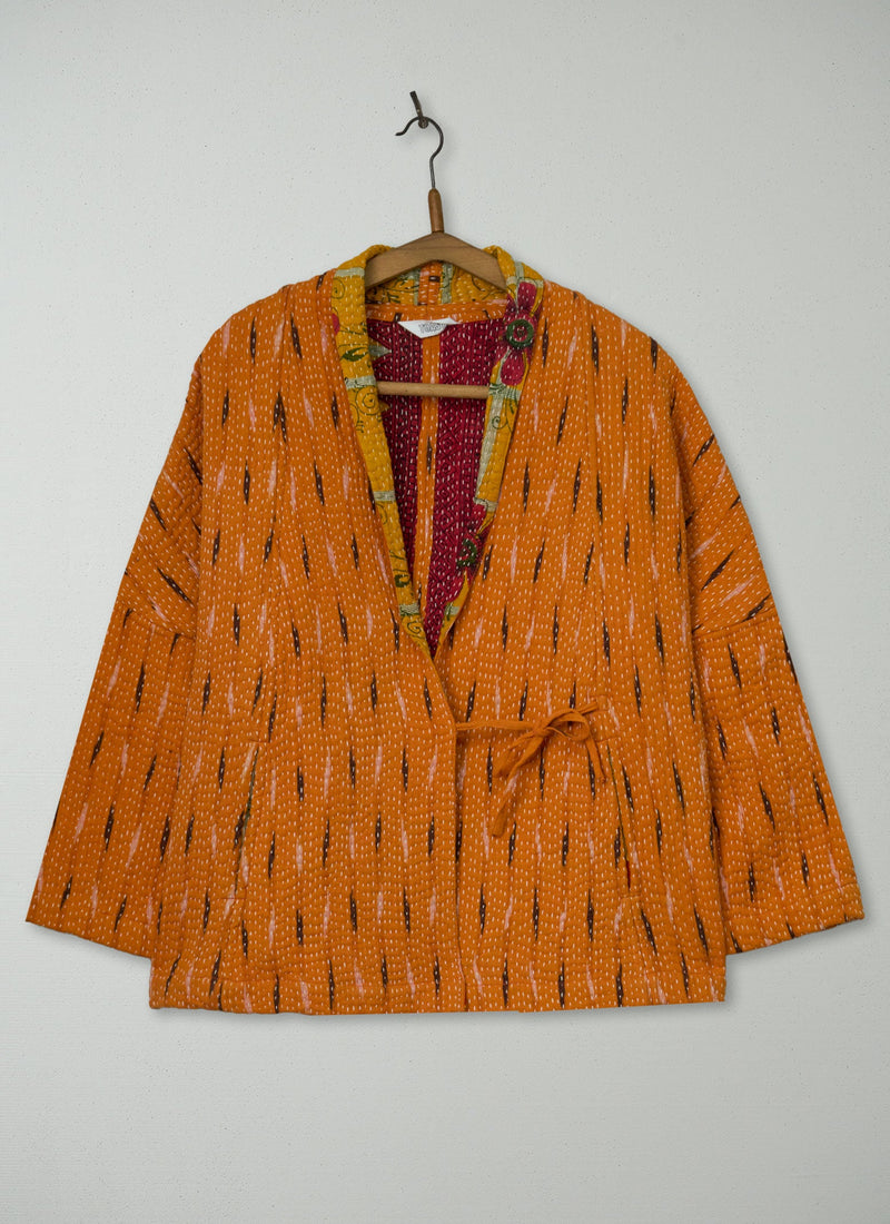 Reworn Kantha Gown Size L (086) | Multi