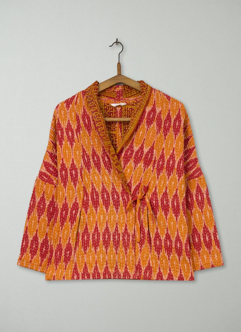 Reworn Kantha Gown Size M (057) | Multi