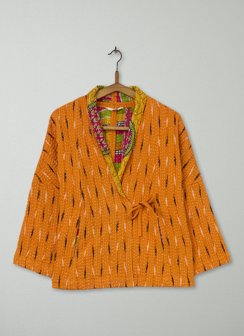 Reworn Kantha Gown Size S (056) | Multi