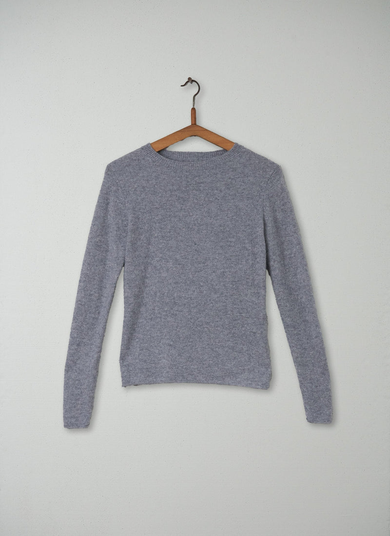 Reworn Cashmere Neat Pullover Size S (045) | Grey Melange