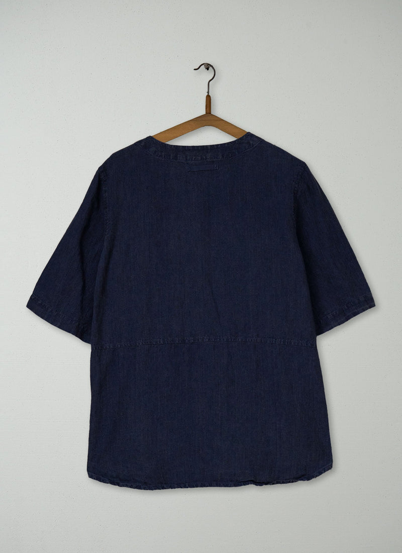 Reworn Linen Top Size L (899) | Midnight