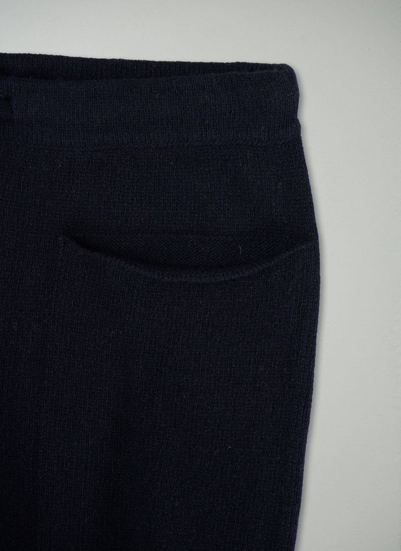 Reworn Recycled Cashmere Trousers Size SM (330) | Navy