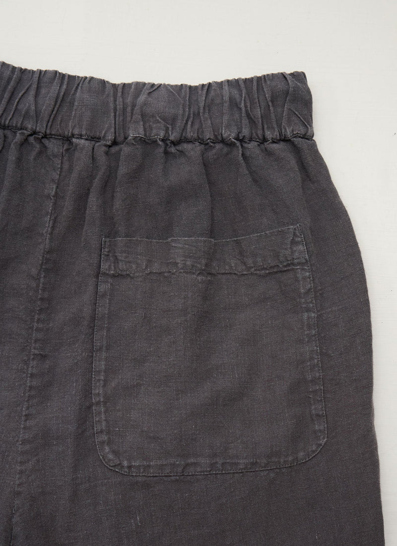 Reworn Linen Trousers Size L (856) | Charcoal