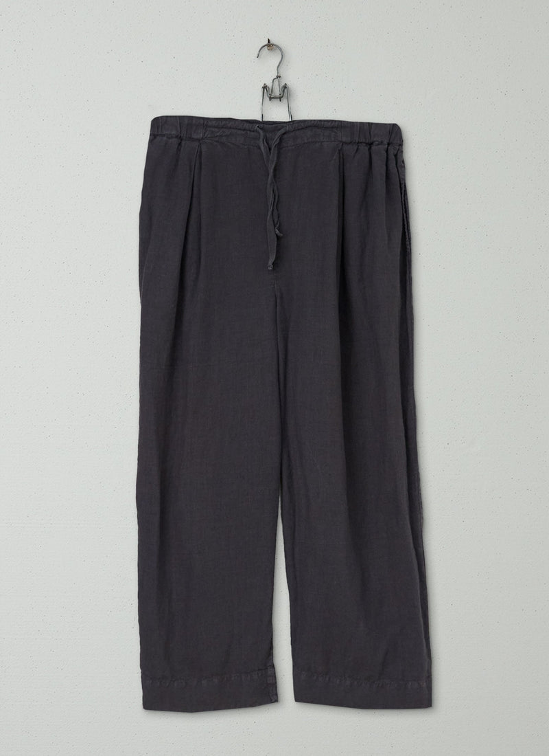 Reworn Linen Trousers Size L (856) | Charcoal