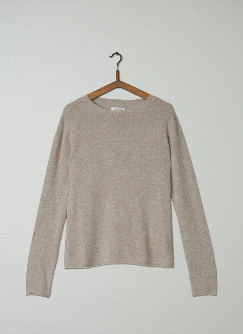Reworn Cashmere Neat Sweater Size L (088) | Oatmeal