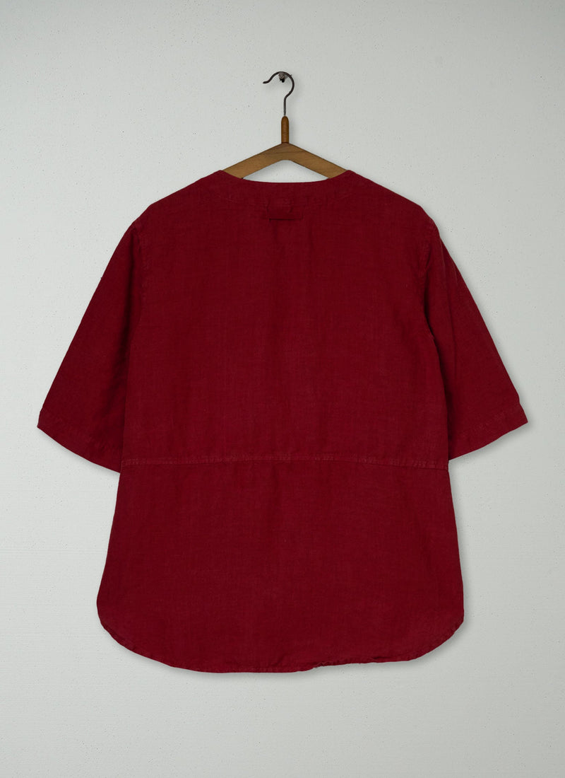 Reworn Linen Top Size M (988) | Paprika
