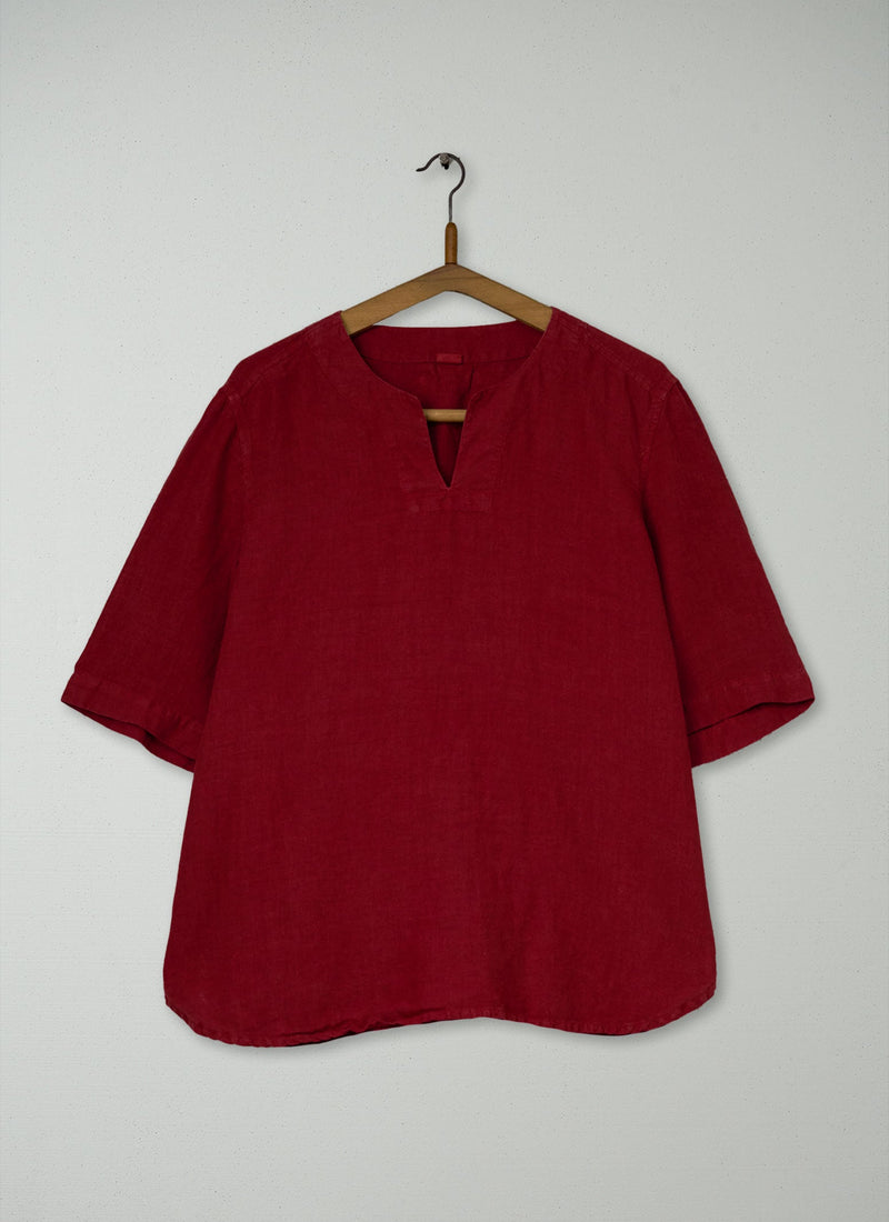 Reworn Linen Top Size M (988) | Paprika